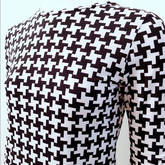 Houndstooth jersey shift dress - Picture 3 of 4
